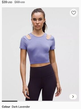 Dark Lavender Cutout Yoga Top - Women